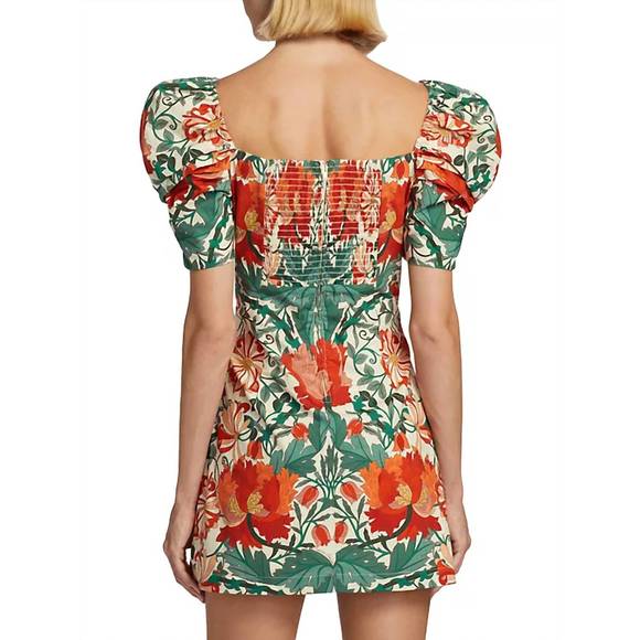 NEW CARA CARA kelly floral puff-sleeve minidress in multi - Picture 3 of 7